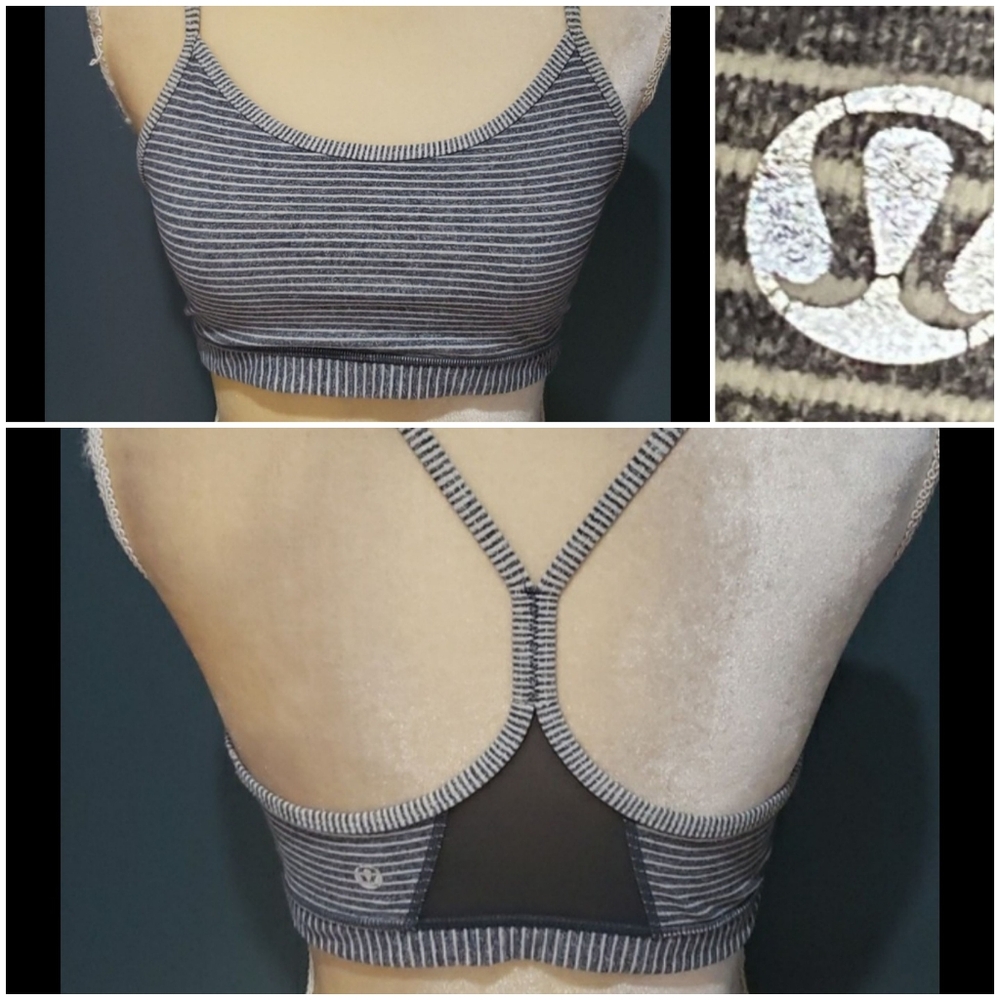Lululemon Flow Y with Mesh Back Insert Sports Bra Sz 8/10